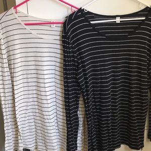 BP long sleeve stripes in black and white 2 for 1!